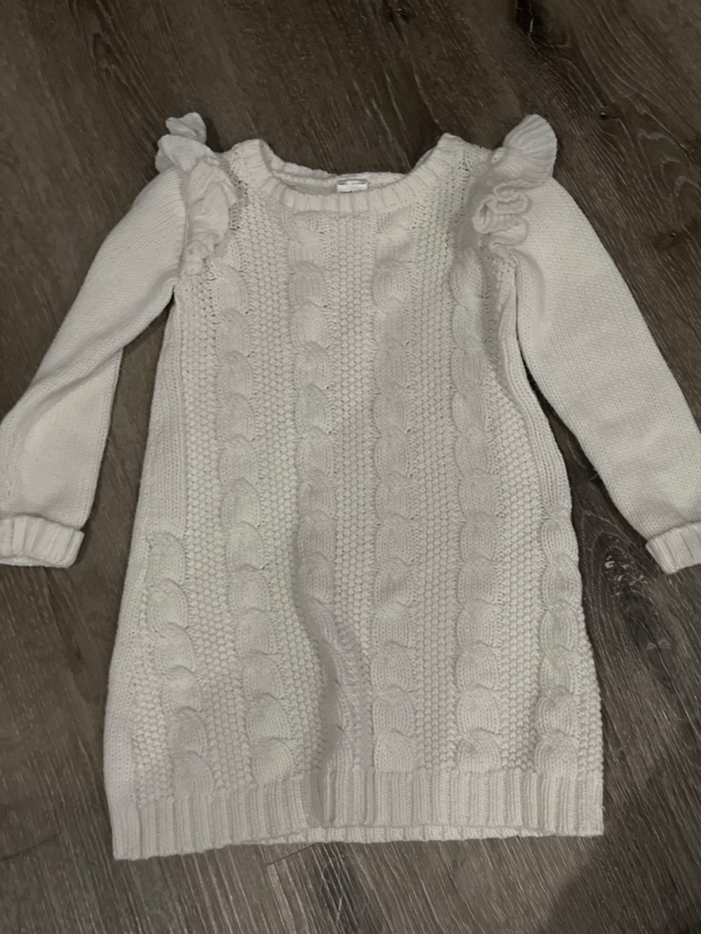 Carter's Cream Cable-Knit Crewneck Sweater